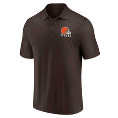 Cleveland Browns Lockup Two-Pack Polo Set - White/Brown