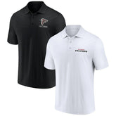 Atlanta Falcons Lockup Two-Pack Polo Set - White/Black