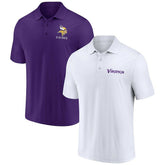 Minnesota Vikings Lockup Two-Pack Polo Set - White/Purple