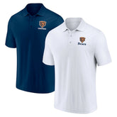 Chicago Bears Throwback Two-Pack Polo Set - White/Navy
