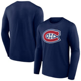 Montreal Canadiens Primary Logo Team Long Sleeve T-Shirt - Navy | US 5228577