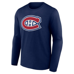 Montreal Canadiens Primary Logo Team Long Sleeve T-Shirt - Navy | US 5228577