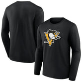Pittsburgh Penguins Primary Logo Team Long Sleeve T-Shirt - Black | US 5228858