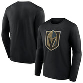 Vegas Golden Knights Primary Logo Team Long Sleeve T-Shirt - Black | US 5228861