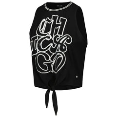 Chicago White Sox The Wild Collective Women's Twisted Tie Front Tank Top - Black Tanks