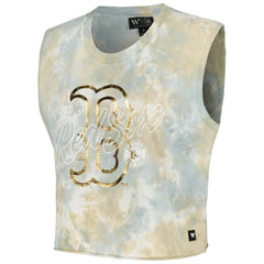 Boston Red Sox The Wild Collective Women's Washed Muscle Tank Top - White Tanks