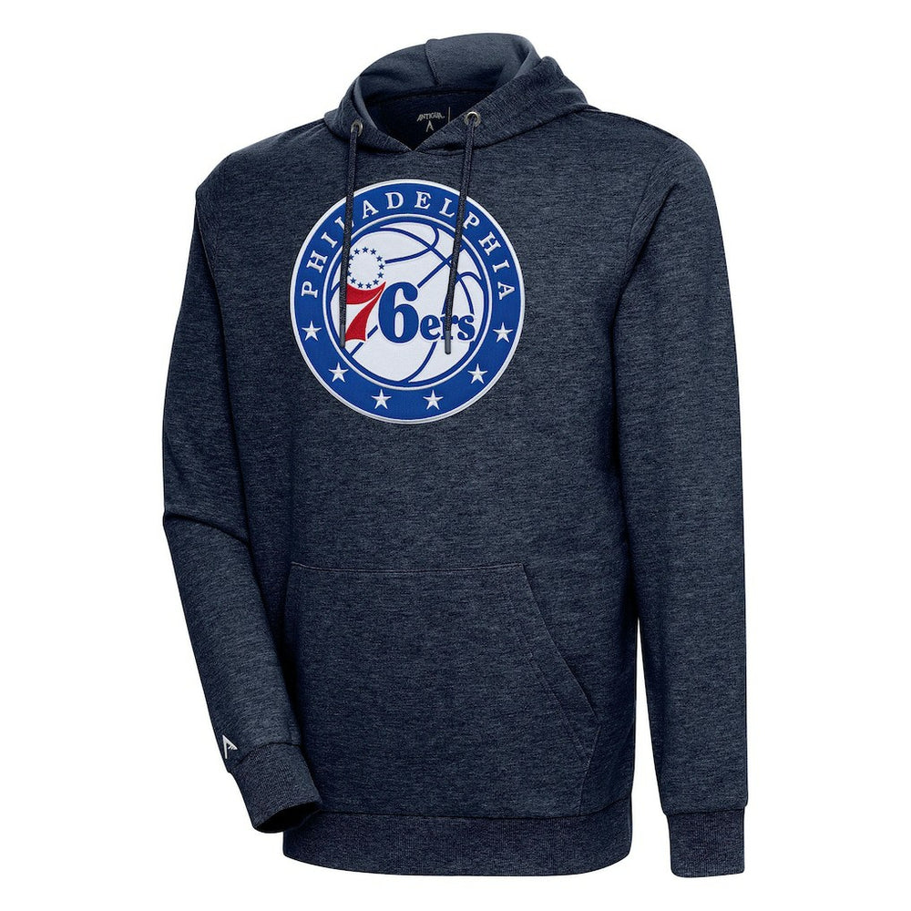Philadelphia 76ers Antigua Action Pullover Hoodie Heather Navy outlet