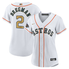 Alex Bregman Houston Astros Nike Women's 2023 Gold Collection Replica Player Jersey - White/Gold Jerseys
