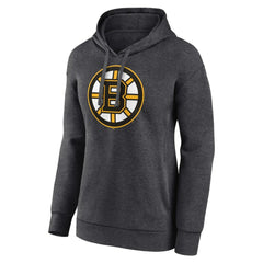Boston Bruins Women's Primary Logo Pullover Hoodie - Charcoal | US 5231732