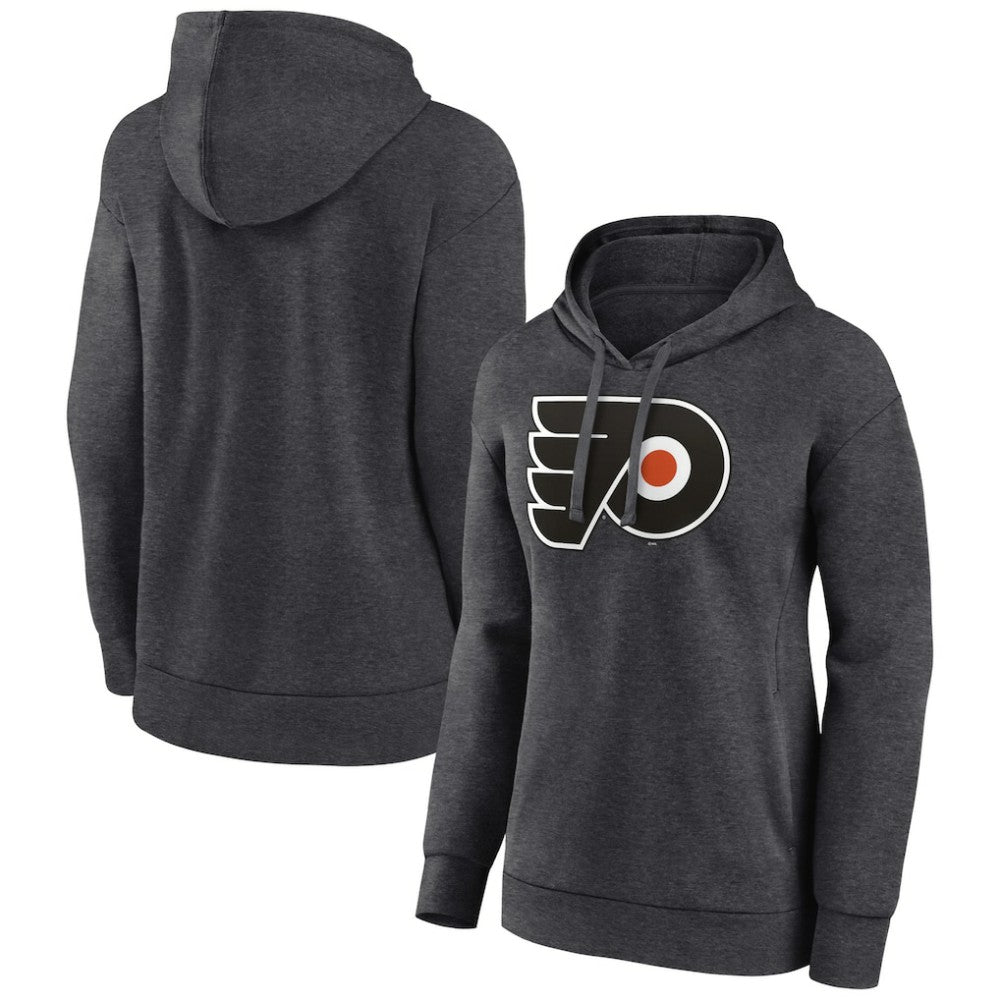 Philadelphia Flyers Women's Primary Logo Pullover Hoodie - Charcoal | US 5231753