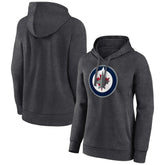 Winnipeg Jets Women's Primary Logo Pullover Hoodie - Charcoal | US 5231766