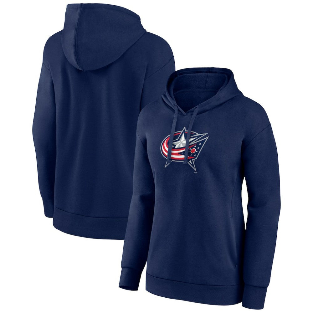 Columbus Blue Jackets Women's Primary Logo Pullover Hoodie - Navy | US 5231773