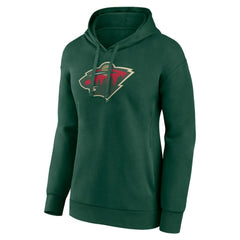 Minnesota Wild Women's Primary Logo Pullover Hoodie - Green | US 5231777