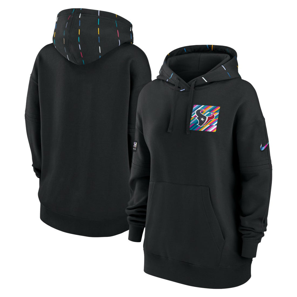 Houston Texans Women's 2023 NFL Crucial Catch Club Pullover Hoodie - Black Hoodies