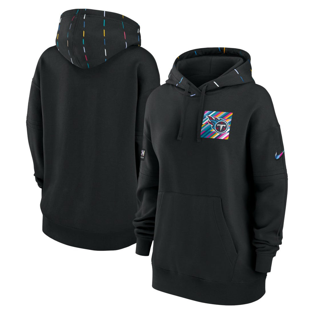 Tennessee Titans Women's 2023 NFL Crucial Catch Club Pullover Hoodie - Black Hoodies