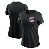 Arizona Cardinals Women's Crucial Catch Sideline Tri-Blend T-Shirt - Black T-shirts