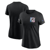 Atlanta Falcons Women's Crucial Catch Sideline Tri-Blend T-Shirt - Black T-shirts