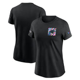 Carolina Panthers Women's Crucial Catch Sideline Tri-Blend T-Shirt - Black T-shirts