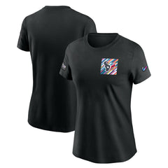 Houston Texans Women's Crucial Catch Sideline Tri-Blend T-Shirt - Black T-shirts