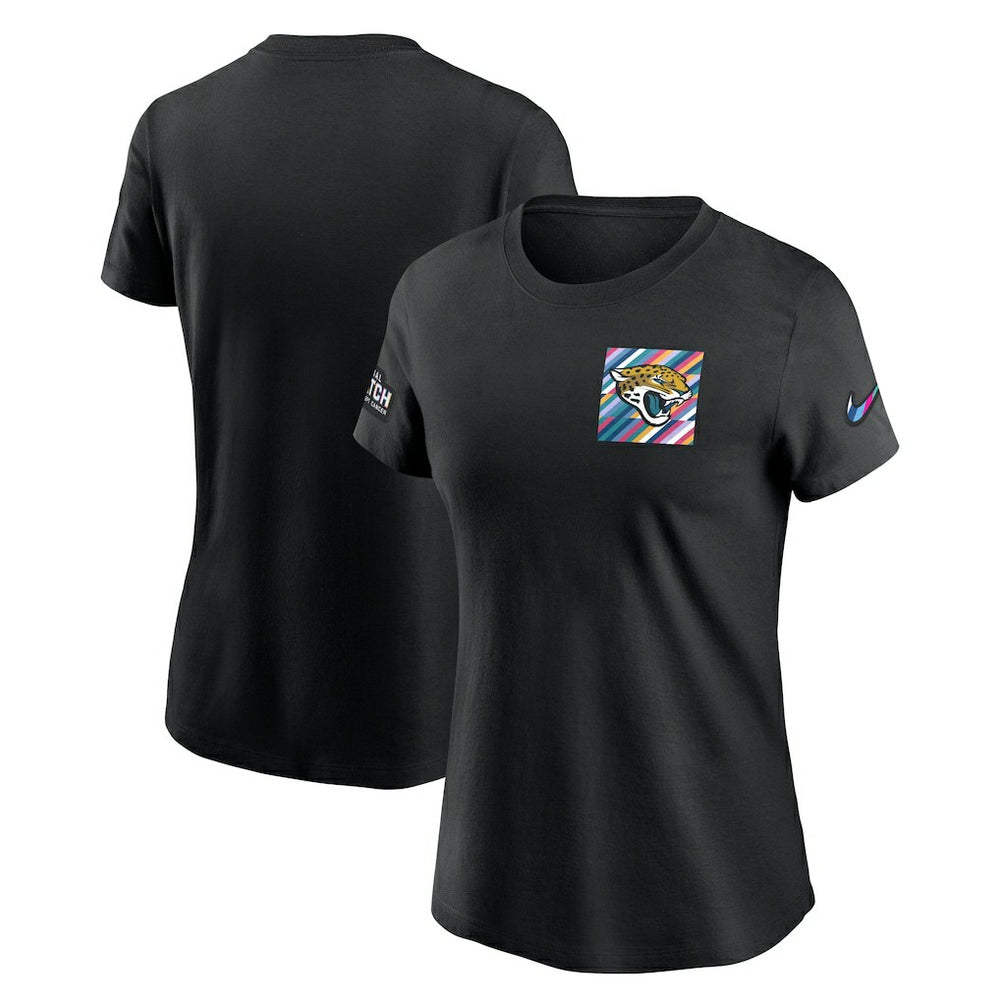 Jacksonville Jaguars Women's Crucial Catch Sideline Tri-Blend T-Shirt - Black T-shirts