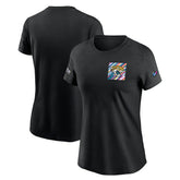 Jacksonville Jaguars Women's Crucial Catch Sideline Tri-Blend T-Shirt - Black T-shirts
