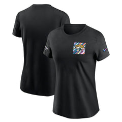 Jacksonville Jaguars Women's Crucial Catch Sideline Tri-Blend T-Shirt - Black T-shirts