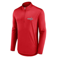 Washington Capitals Fanatics Mock Neck Quarter-Zip Top - Red | US 5232697
