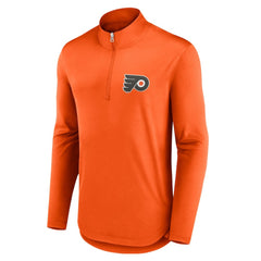 Philadelphia Flyers Fanatics Mock Neck Quarter-Zip Top - Orange | US 5232716