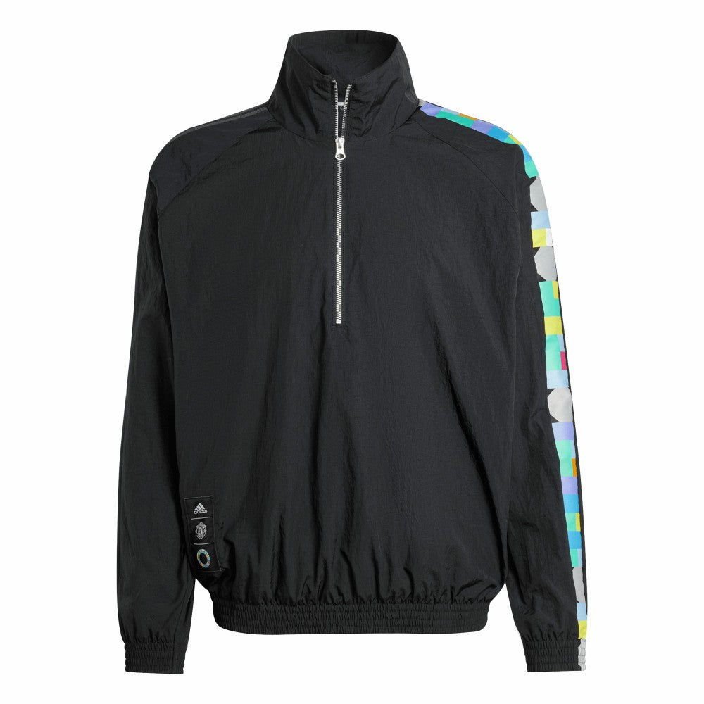 Peter Saville x Manchester United Half-Zip Pullover Jacket – Black - Adidas for sale