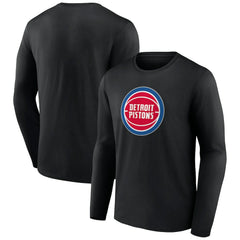 Detroit Pistons Primary Team Logo Long Sleeve T-Shirt Black