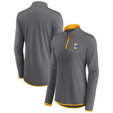 Los Angeles Rams Women's Adult Corner Long Sleeve 1/4 Zip Top - Gray Tops