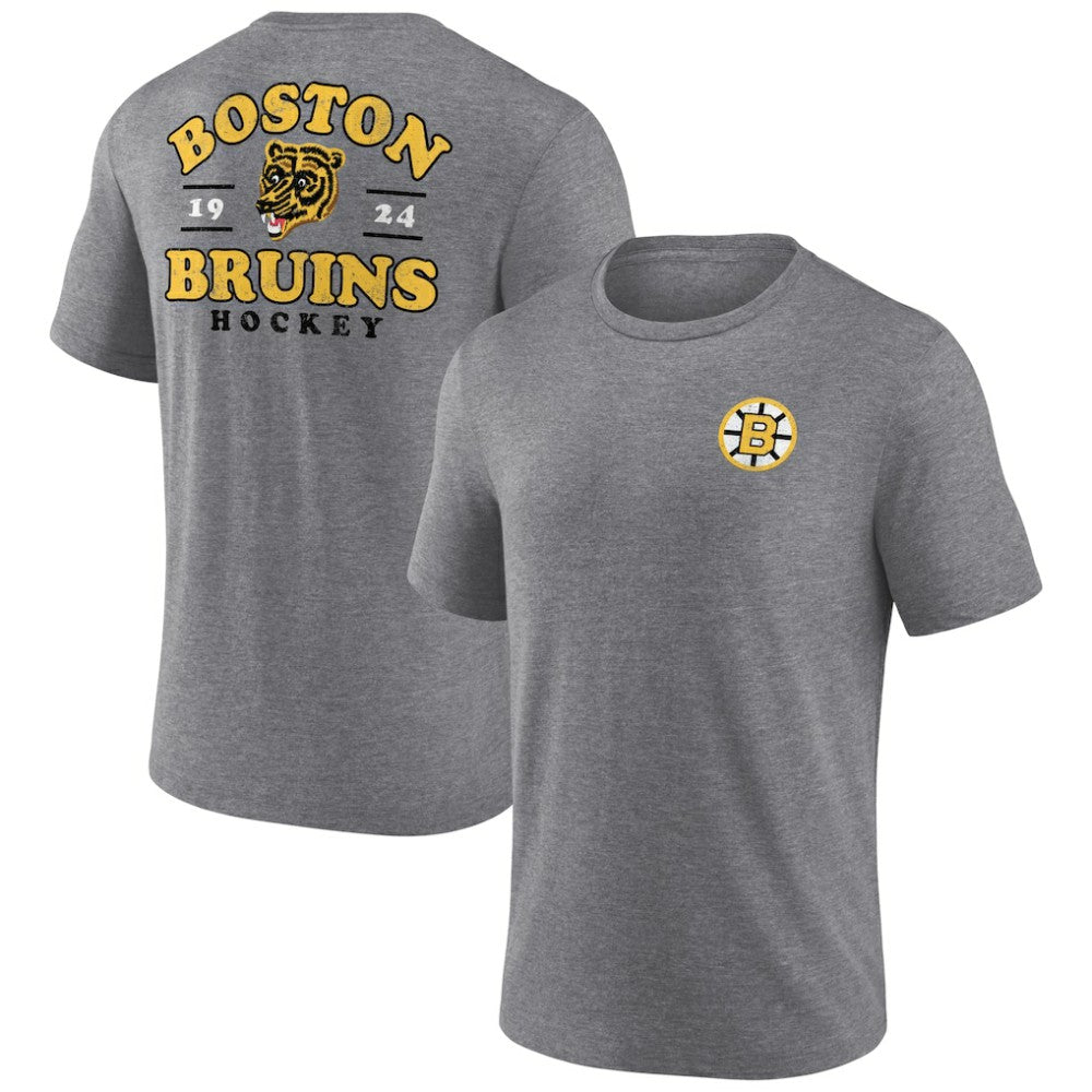 Boston Bruins Fanatics Winger Tri-Blend T-Shirt - Heather Gray | US 5236747