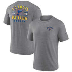 St. Louis Blues Fanatics Winger Tri-Blend T-Shirt - Heather Gray | US 5236767