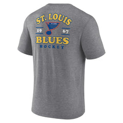 St. Louis Blues Fanatics Winger Tri-Blend T-Shirt - Heather Gray | US 5236767