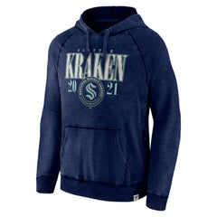 Seattle Kraken Fanatics Shoulder-To-Shoulder Raglan Pullover Hoodie - Heather Deep Sea Blue | US 5236795