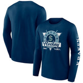 Seattle Kraken Fanatics Rinkside Long Sleeve T-Shirt - Deep Sea Blue | US 5236842