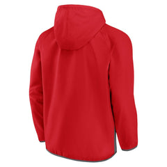 Washington Capitals Fanatics Flagrant Foul Anorak Raglan Half-Zip Hoodie Jacket - Red | US 5236904