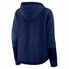 Tennessee Titans Women's Lightewight Modest Crop Lounge Helmet Arch Pullover Hoodie - Navy Hoodies