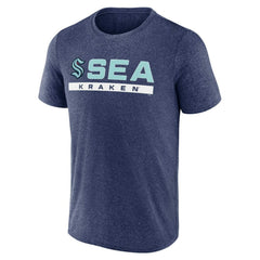 Seattle Kraken Fanatics Playmaker T-Shirt - Heather Deep Sea Blue | US 5237122