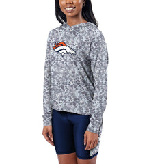 Denver Broncos Certo Women's Session Pullover Hoodie - Navy Hoodies