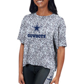 Dallas Cowboys Certo Women's Cropped Turnout T-Shirt - Navy T-shirts