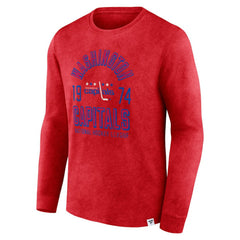 Washington Capitals Fanatics Keep The Zone Long Sleeve T-Shirt - Heather Red | US 5242362