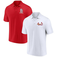 St. Louis Cardinals Fanatics Two-Pack Logo Lockup Polo Set - Red/White