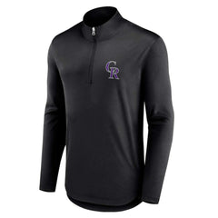 Colorado Rockies Fanatics Quarterback Quarter-Zip Top - Black Tops