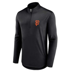 San Francisco Giants Fanatics Quarterback Quarter-Zip Top - Black Tops
