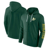 Athletics Fanatics Offensive Line Up Lightweight Full-Zip Hoodie - Green Hoodies