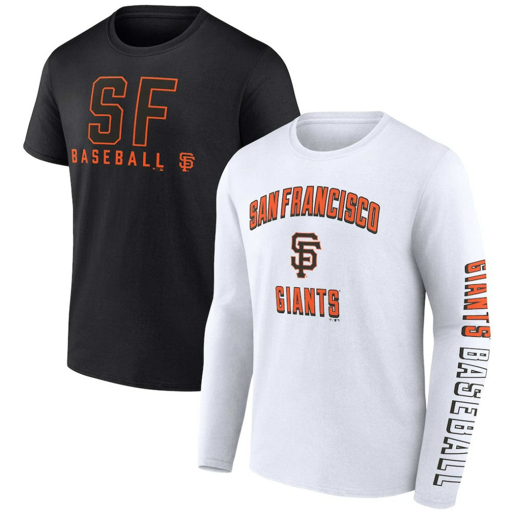 San Francisco Giants Fanatics Two-Pack Combo T-Shirt Set - Black/White T-shirts