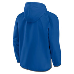 Philadelphia 76ers Anorak Flagrant Foul Color-Block Raglan Hoodie Half-Zip Jacket Royal/Gray - Fanatics