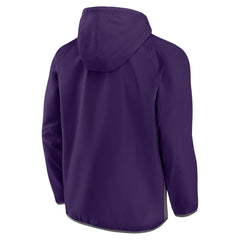 Phoenix Suns Anorak Flagrant Foul Color-Block Raglan Hoodie Half-Zip Jacket Purple/Gray - Fanatics
