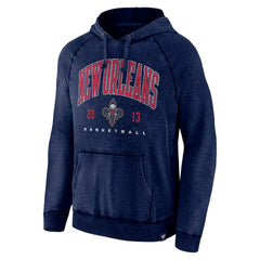 New Orleans Pelicans Foul Trouble Snow Wash Raglan Pullover Hoodie Heather Navy - Fanatics